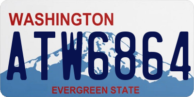 WA license plate ATW6864