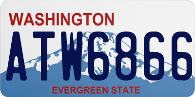 WA license plate ATW6866