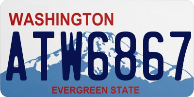 WA license plate ATW6867