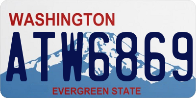 WA license plate ATW6869