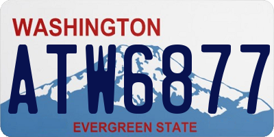 WA license plate ATW6877
