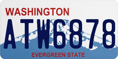 WA license plate ATW6878