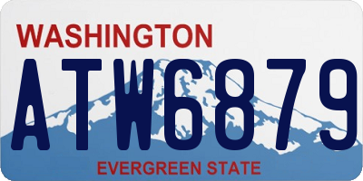 WA license plate ATW6879