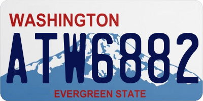 WA license plate ATW6882