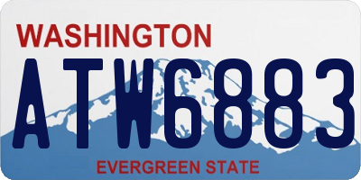 WA license plate ATW6883