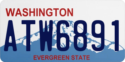 WA license plate ATW6891