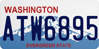 WA license plate ATW6895
