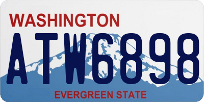 WA license plate ATW6898