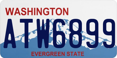WA license plate ATW6899
