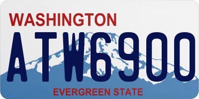 WA license plate ATW6900