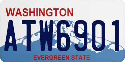 WA license plate ATW6901