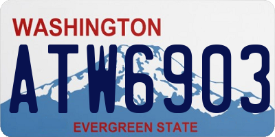 WA license plate ATW6903