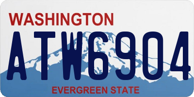WA license plate ATW6904