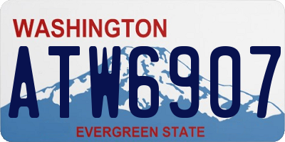 WA license plate ATW6907