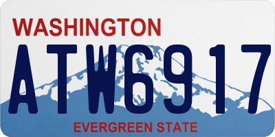WA license plate ATW6917