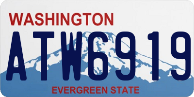 WA license plate ATW6919