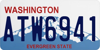 WA license plate ATW6941
