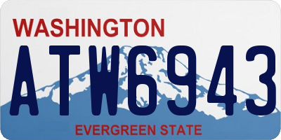 WA license plate ATW6943