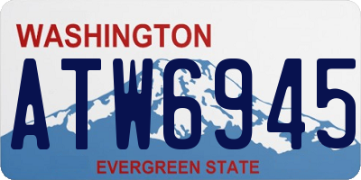 WA license plate ATW6945