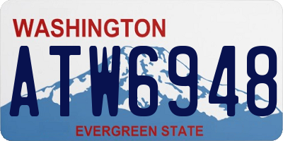 WA license plate ATW6948