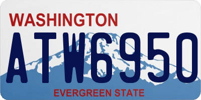 WA license plate ATW6950