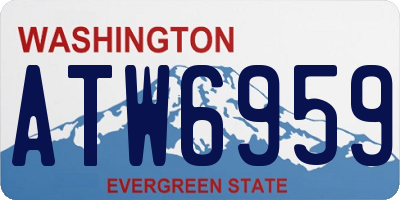WA license plate ATW6959