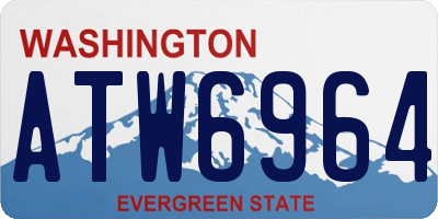 WA license plate ATW6964
