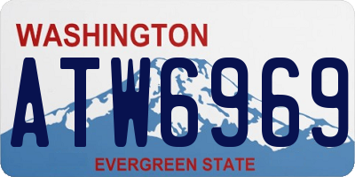 WA license plate ATW6969
