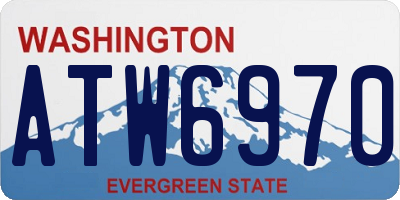 WA license plate ATW6970