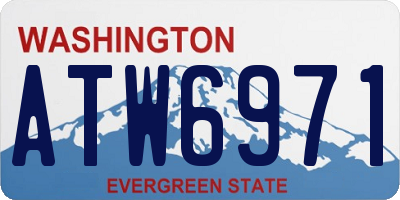 WA license plate ATW6971
