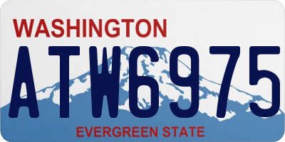 WA license plate ATW6975