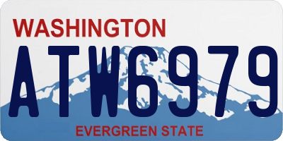 WA license plate ATW6979