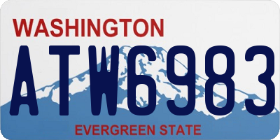 WA license plate ATW6983