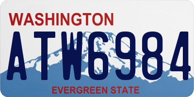 WA license plate ATW6984