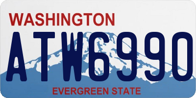 WA license plate ATW6990
