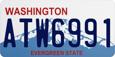WA license plate ATW6991