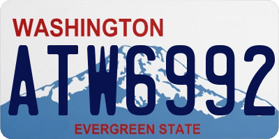 WA license plate ATW6992