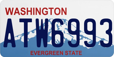 WA license plate ATW6993