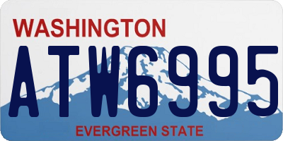 WA license plate ATW6995