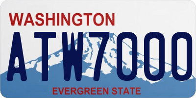 WA license plate ATW7000