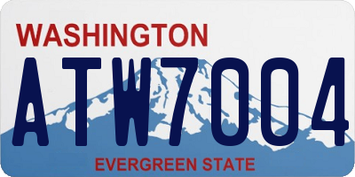WA license plate ATW7004