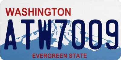 WA license plate ATW7009