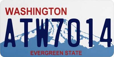 WA license plate ATW7014