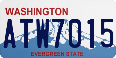 WA license plate ATW7015