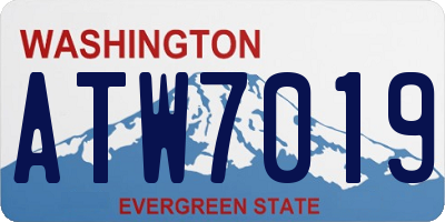 WA license plate ATW7019