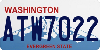 WA license plate ATW7022