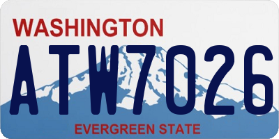 WA license plate ATW7026