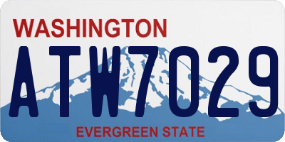 WA license plate ATW7029