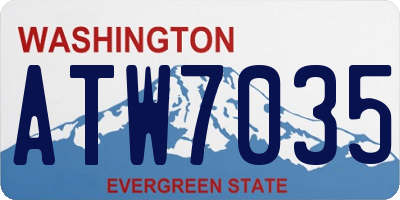 WA license plate ATW7035