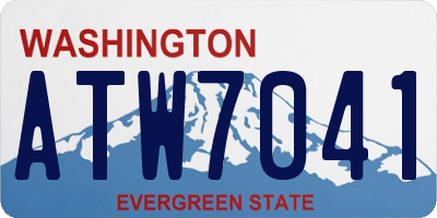 WA license plate ATW7041